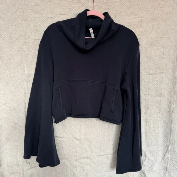 FP Movement Salvation Bell Sleeve Turtleneck, Navy - Picture 5 of 9